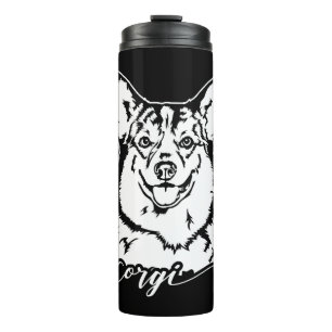 Welsh Corgi portrait dog mum Thermal Tumbler