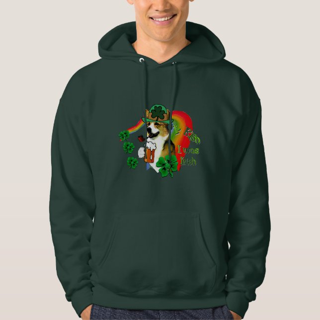 Welsh Corgi St Patricks Day Hoodie (Front)