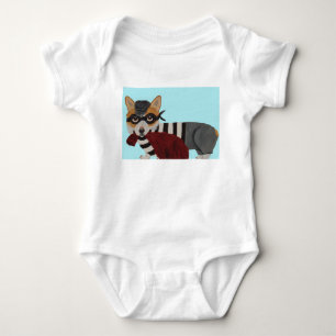 Welsh Corgi Treat Thief Burglar T-Shirt Baby Bodysuit