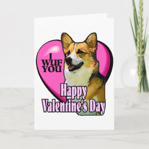 Welsh Corgi Valentine's Day Gifts Holiday Card