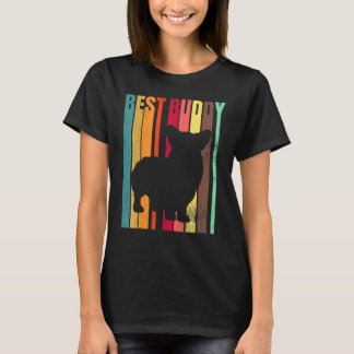 Welsh Corgi Vintage Best Buddy Illustration T-Shirt