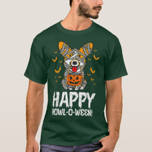 Welsh Corgi Witch Happy Howl O Ween Halloween Dog T-Shirt