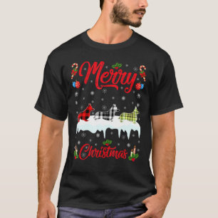 Welsh Corgi Xmas Leopard Pattern Corgi Christmas T-Shirt
