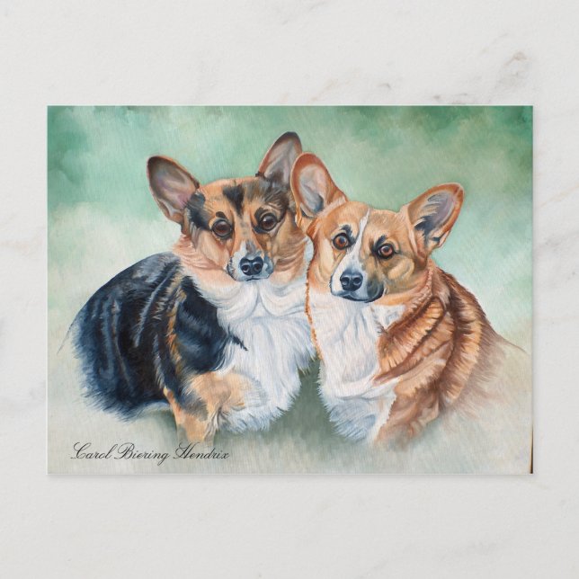 WELSH CORGIES POSTCARD (Front)