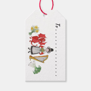 Welsh Costume and Emblems Double-sided Gift Tags