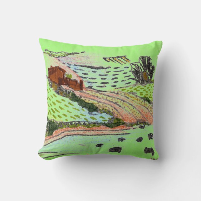 Welsh Countryside by Alexandra Cook Cushion (Front)