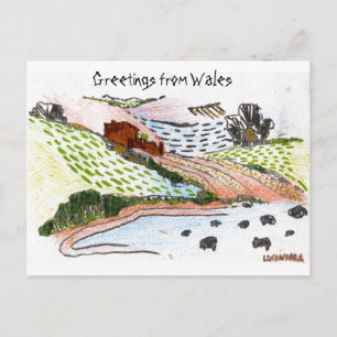 Welsh Countryside Postcard