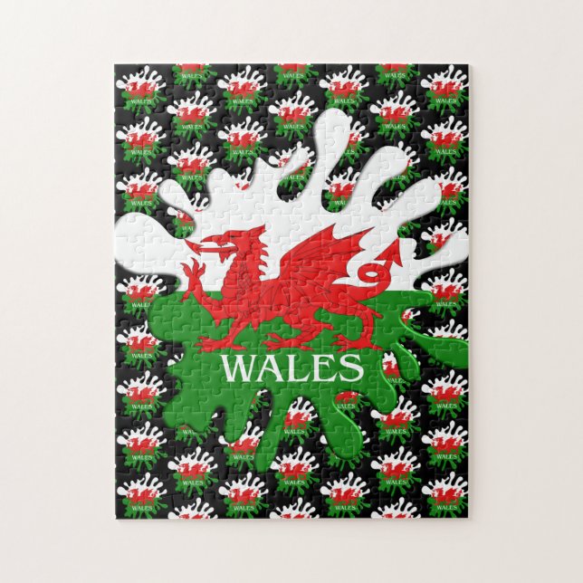 Welsh Cymru Flag Jigsaw Puzzle (Vertical)