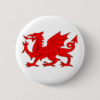 Welsh Dragon 6 Cm Round Badge