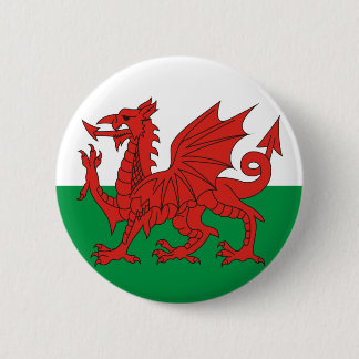 Welsh Dragon 6 Cm Round Badge
