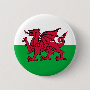 Welsh Dragon 6 Cm Round Badge