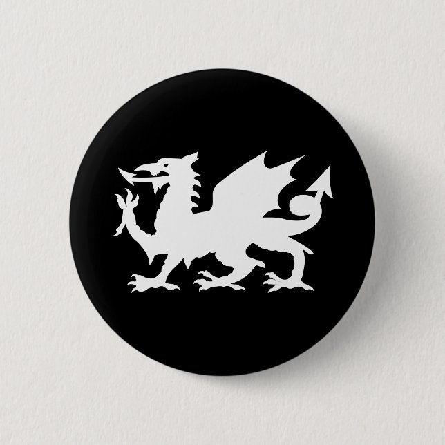 Welsh Dragon 6 Cm Round Badge (Front)