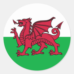 Welsh Dragon Classic Round Sticker