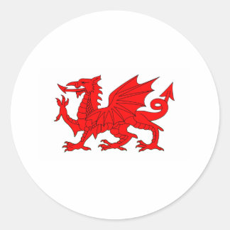 Welsh Dragon Classic Round Sticker