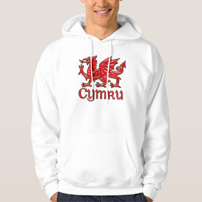 Welsh Dragon Cymru Hoodie Wales, St. David's Day (Front)