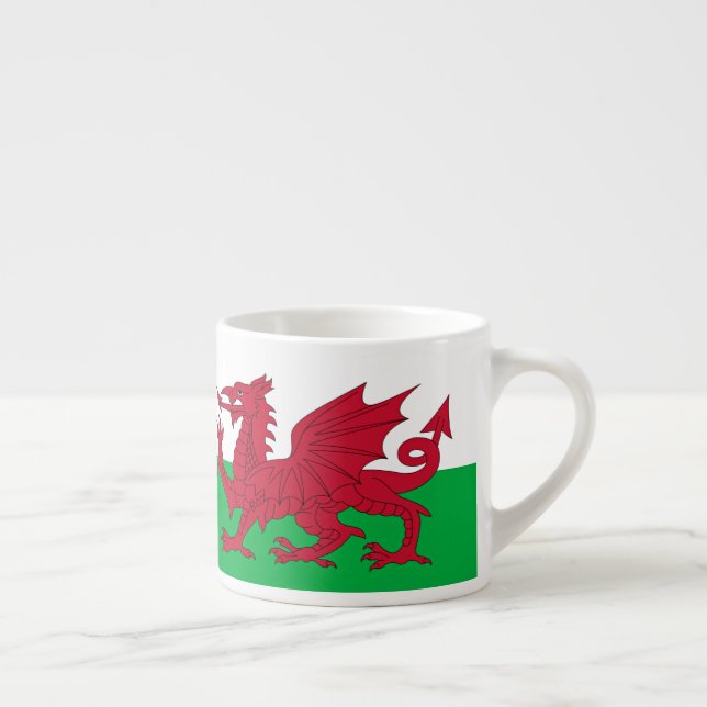 Welsh Dragon ~ Flag of Wales Espresso Cup (Right)
