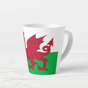Welsh Dragon ~ Flag of Wales Latte Mug