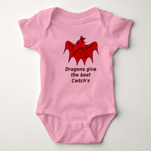Welsh dragon give the best cwtch's wales baby grow baby bodysuit