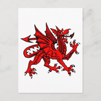 Welsh dragon postcard