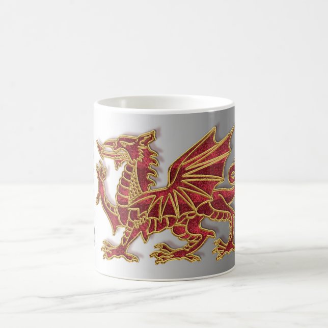 Welsh Dragon Sylish, White 11 oz Classic White Mug (Center)
