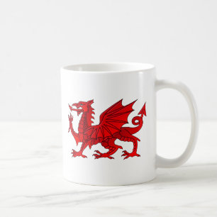 Welsh Dragon With a Bevel Effect Coffee Mug