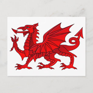 Welsh Dragon With a Bevel Effect Postcard