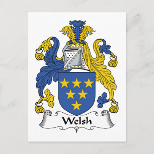Welsh Family Crest Postcard