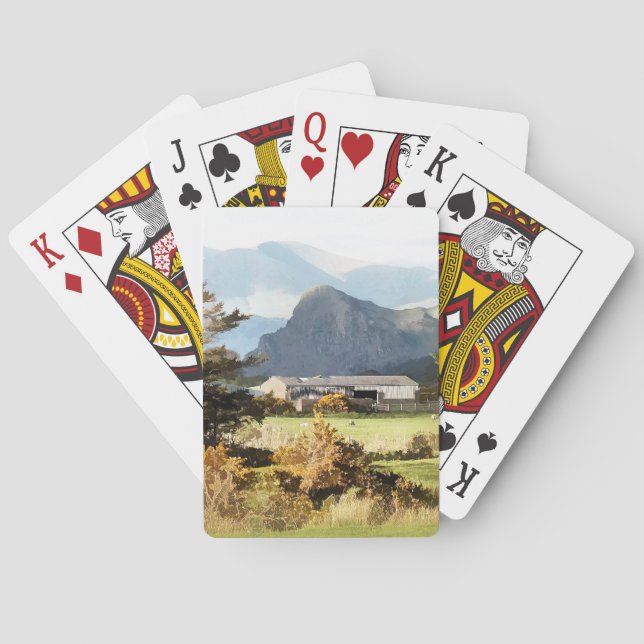 WELSH FARM AND MOUNTAIN LANDSCAPE  PLAYING CARDS (Back)