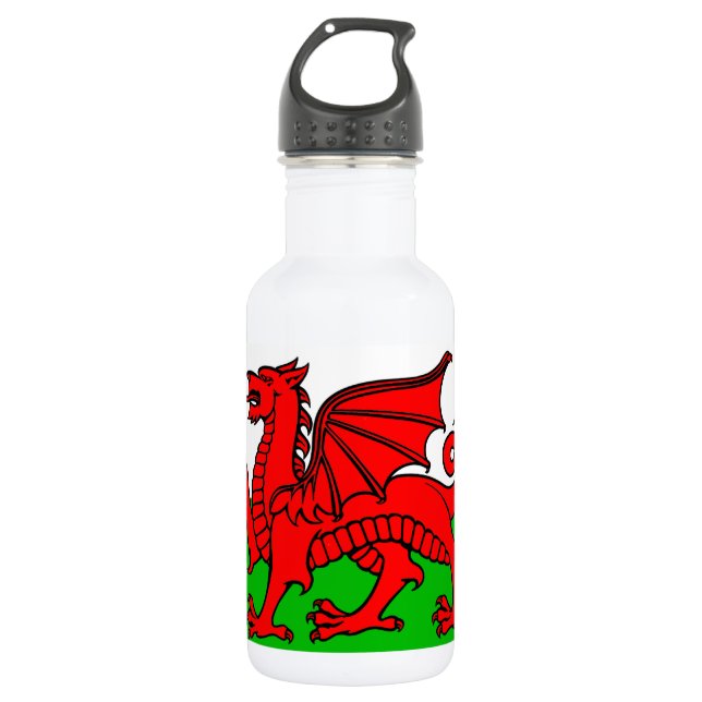 Welsh flag 532 ml water bottle (Front)