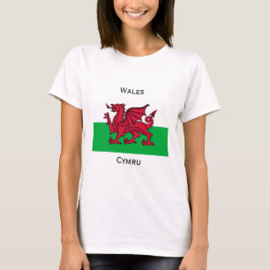 Welsh flag and name T-shirt