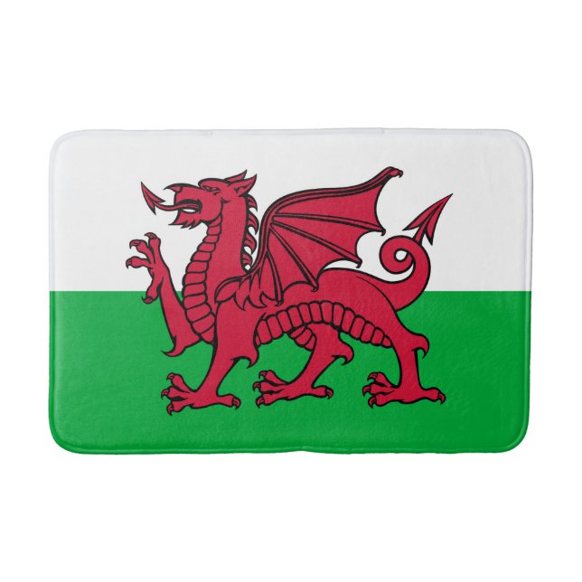 Welsh Flag Bath Mat (Front)
