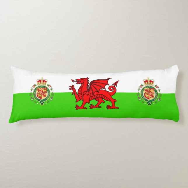 Welsh flag body cushion (Front)