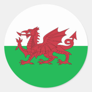 Welsh Flag Classic Round Sticker