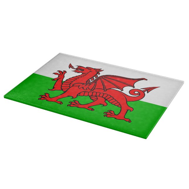 Welsh flag cutting board (Corner)