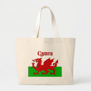 Welsh Flag Cymru Large Tote Bag