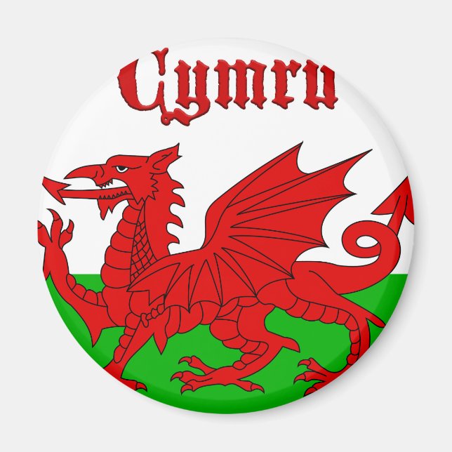 Welsh Flag Cymru Magnet (Front)