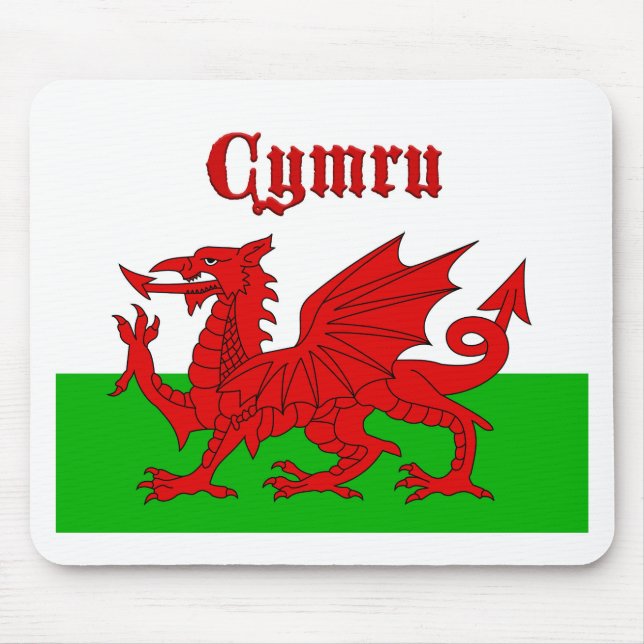 Welsh Flag Cymru Mouse Pad (Front)