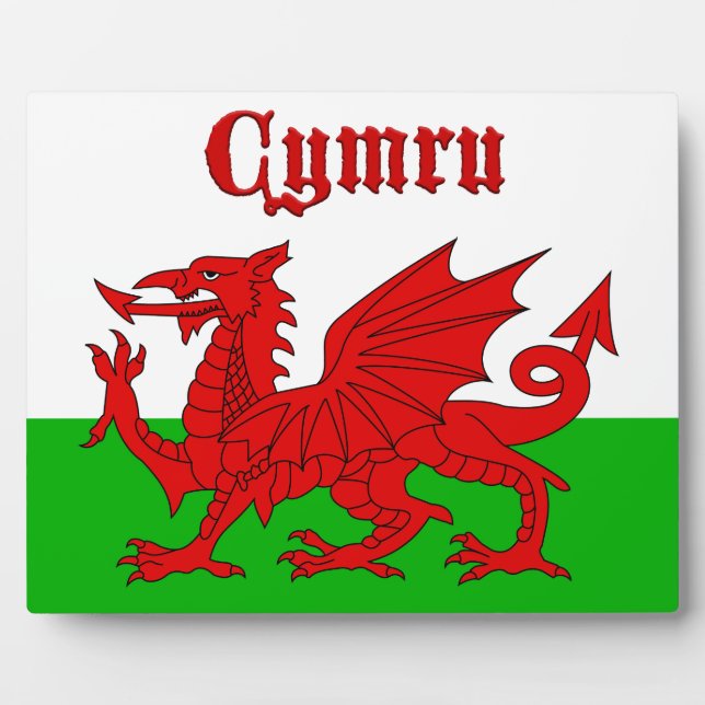 Welsh Flag Cymru Plaque (Front)