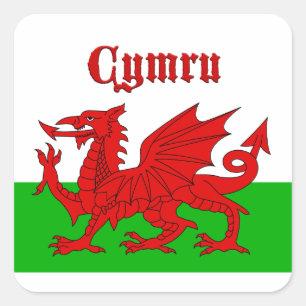 Welsh Flag Cymru Square Sticker