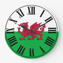 Welsh Flag - Green and White backed, Red Dragon