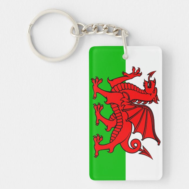 Welsh flag key ring (Front)