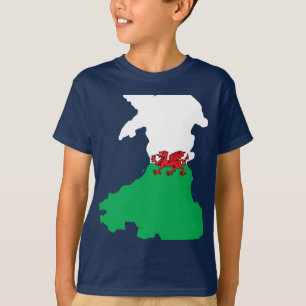 Welsh flag map T-Shirt