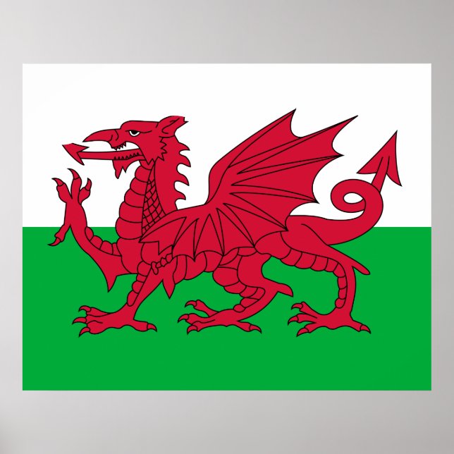 Welsh Flag Poster (Front)