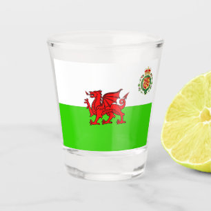 Welsh flag shot glass