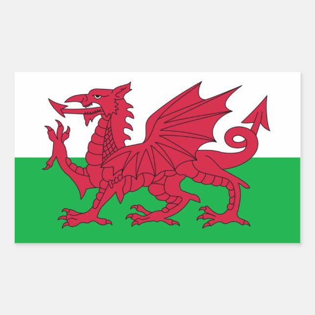 Welsh Flag Sticker (Front)