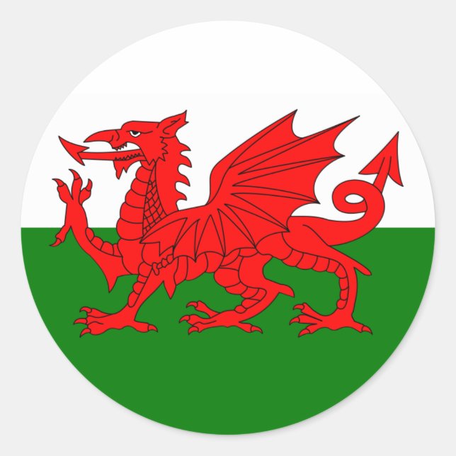 Welsh Flag Sticker (Front)