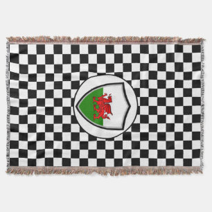 Welsh flag throw blanket