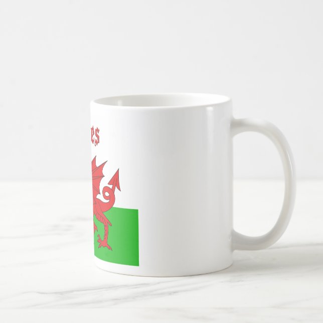 Welsh Flag Wales Coffee Mug (Right)