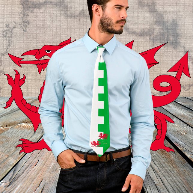 Welsh Flag & Wales - Cymru business, travel /sport Tie (Creator Uploaded)