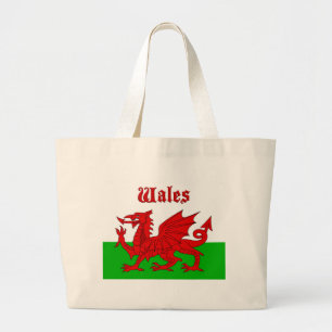 Welsh Flag Wales Large Tote Bag